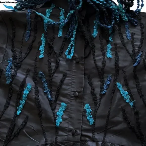 Silk Taffeta Puff Sleeve Blouse w/Embroidered Accents by MASSIMO CRIVELLI MILAN - Picture 12 of 12